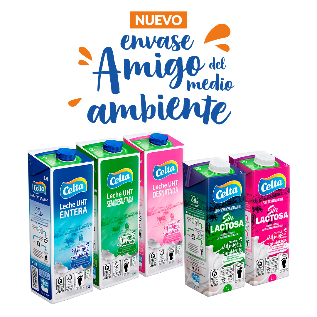 Leche Celta imagen nuevo packaging
